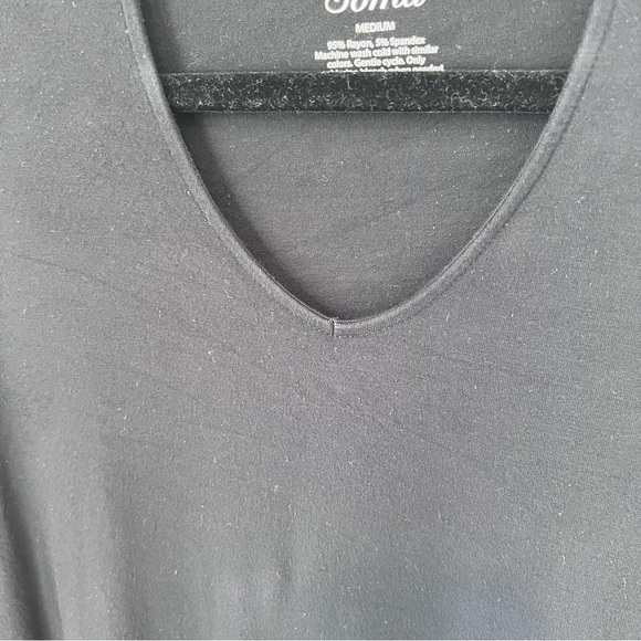 Soma Women's Black Super Soft Long Sleeve Tunic Top Shirt Neck Detail Medium - Picture 14 of 16